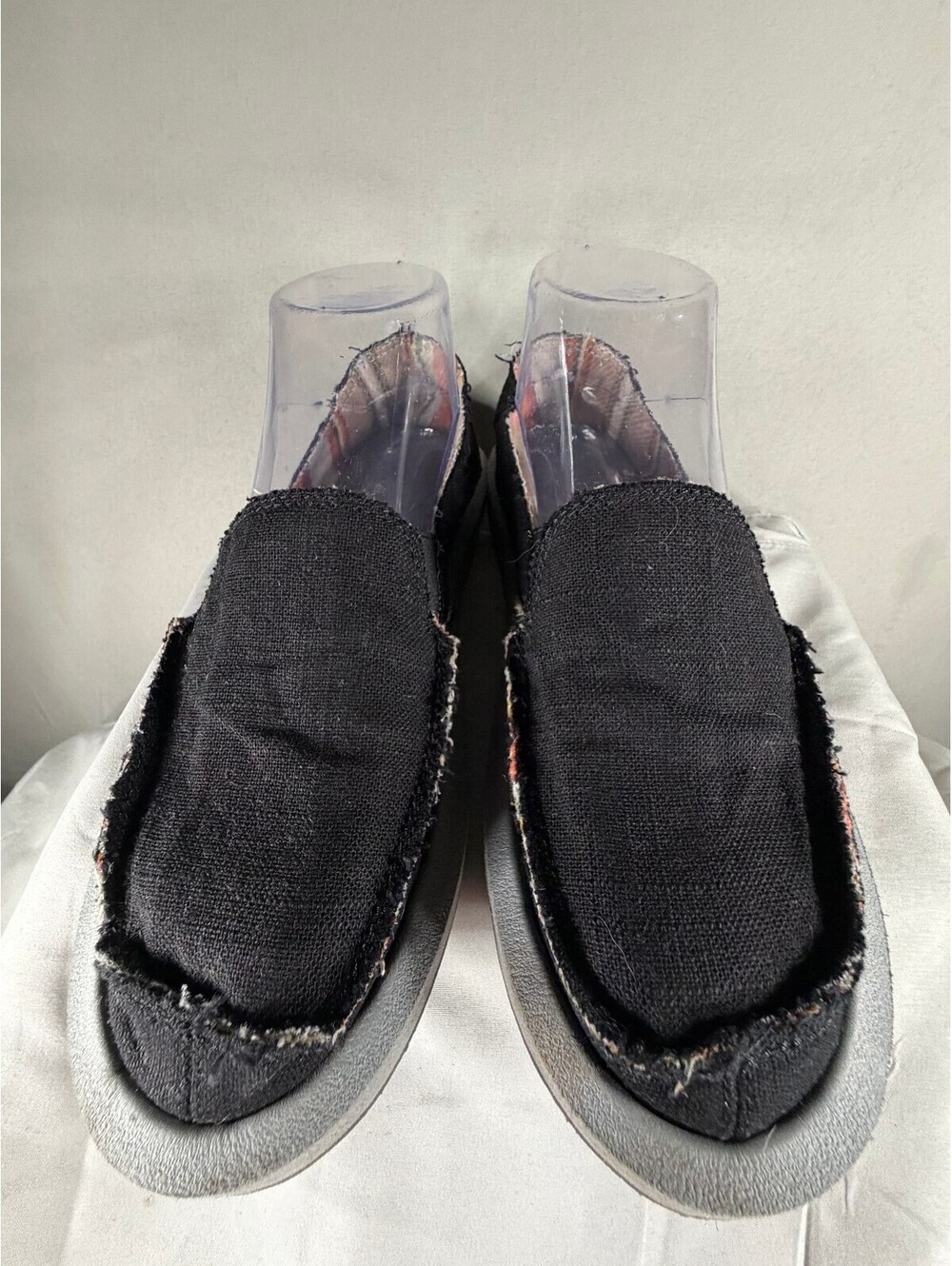 Sanuk Women's Black Canvas Slip-On Shoes Size 8 US